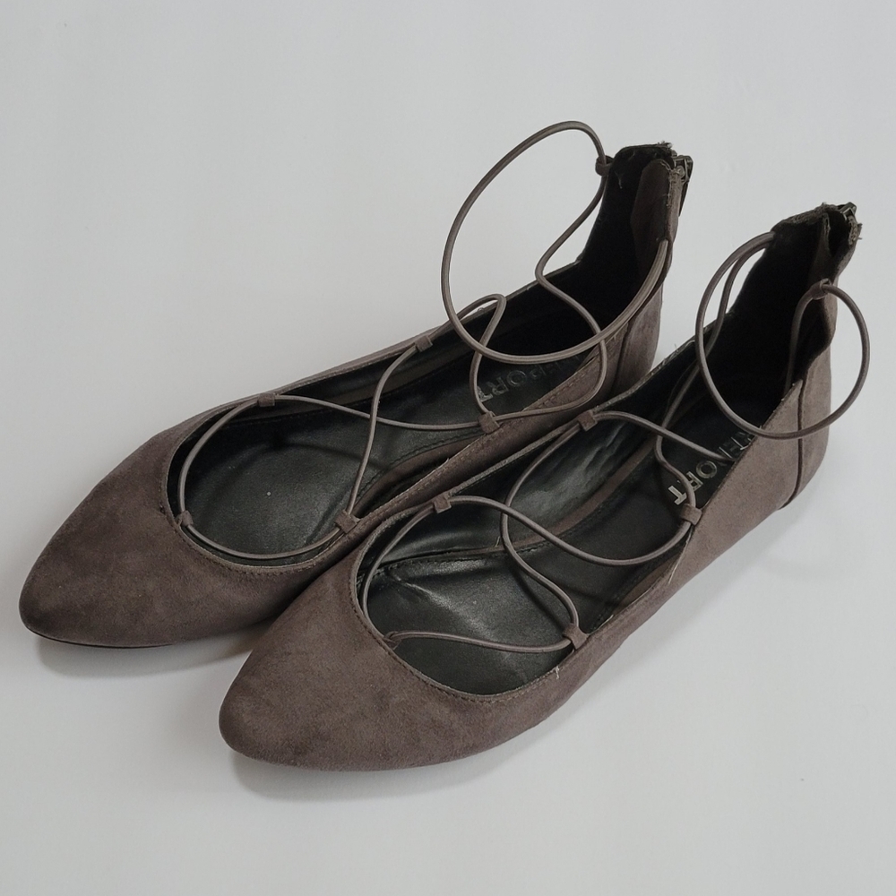 Report grey suede ballet flats size 9.5
